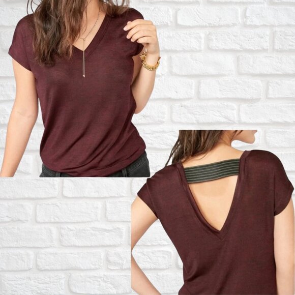 Stella & Dot Renegade Top Small Purple Burgundy Metallic WhimsyGoth Y2K Baddie - Picture 1 of 6